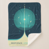 Deep Space Atomic Clock Poster, Blue Version. Sherpadecke (Vorderseite)