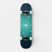 Deep Space Atomic Clock Poster, Blue Version. Skateboard (Vorderseite)