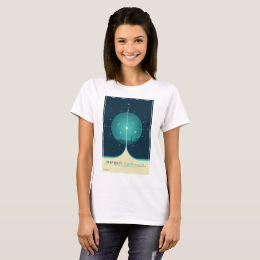 Deep Space Atomic Clock Poster, Blue Version. T-Shirt (Vorne ganz)