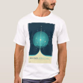 Deep Space Atomic Clock Poster, Blue Version. T-Shirt (Vorderseite)