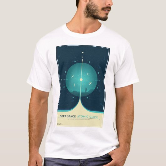 Deep Space Atomic Clock Poster, Blue Version. T-Shirt (Vorderseite)