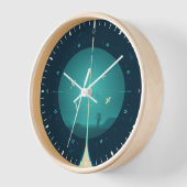 Deep Space Atomic Clock Poster, Blue Version. Uhr (Winkel)