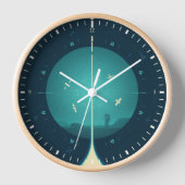 Deep Space Atomic Clock Poster, Blue Version. Uhr (Vorderseite)