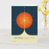 Deep Space Atomic Clock Poster, Orange Version. Karte (Gelbe Blume)