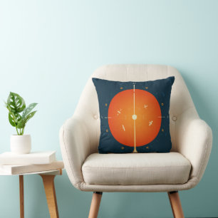 Deep Space Atomic Clock Poster, Orange Version. Kissen