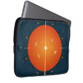 Deep Space Atomic Clock Poster, Orange Version. Laptopschutzhülle (Vorne Rechts)