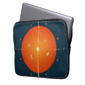 Deep Space Atomic Clock Poster, Orange Version. Laptopschutzhülle (Vorderseite Links)