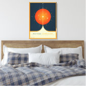 Deep Space Atomic Clock Poster, Orange Version. Leinwanddruck (Insitu (Schlafzimmer))