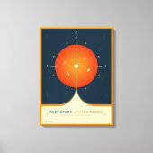 Deep Space Atomic Clock Poster, Orange Version. Leinwanddruck (Vorderseite)
