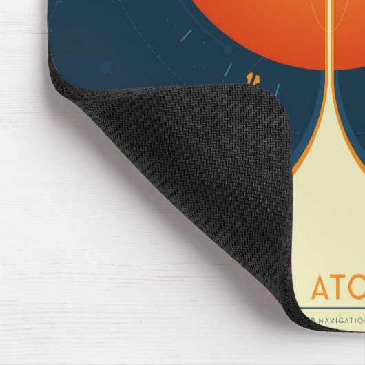 Deep Space Atomic Clock Poster, Orange Version. Mousepad (Ecke)