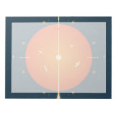 Deep Space Atomic Clock Poster, Orange Version. Notizblock (Vorderseite)