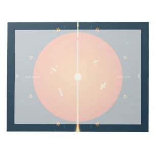 Deep Space Atomic Clock Poster, Orange Version. Notizblock