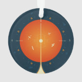 Deep Space Atomic Clock Poster, Orange Version. Ornament (Rückseite)