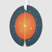 Deep Space Atomic Clock Poster, Orange Version. Ornament (Vorderseite)