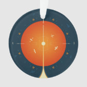 Deep Space Atomic Clock Poster, Orange Version. Ornament (Vorderseite)