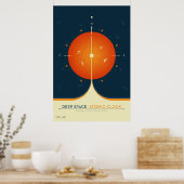 Deep Space Atomic Clock Poster, Orange Version. Poster (Küche)