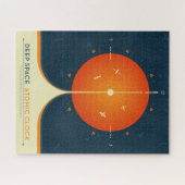 Deep Space Atomic Clock Poster, Orange Version. Puzzle (Horizontal)