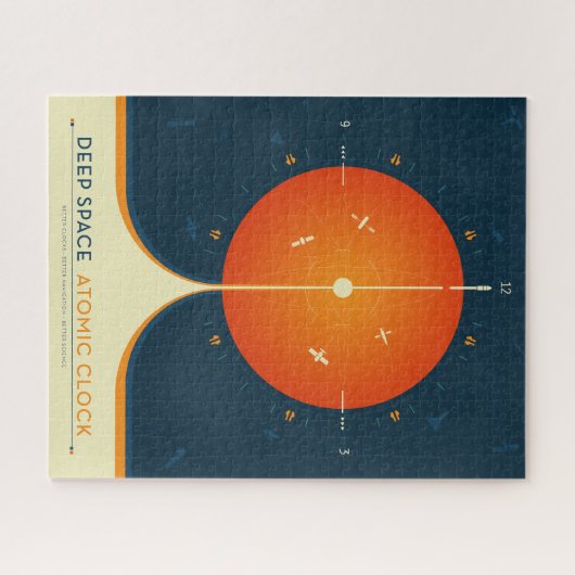 Deep Space Atomic Clock Poster, Orange Version. Puzzle (Horizontal)