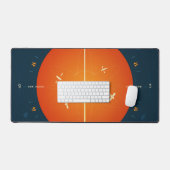 Deep Space Atomic Clock Poster, Orange Version. Schreibtischunterlage (Tastatur & Maus)