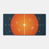Deep Space Atomic Clock Poster, Orange Version. Schreibtischunterlage (Vorderseite)