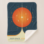 Deep Space Atomic Clock Poster, Orange Version. Sherpadecke (Vorderseite)