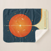 Deep Space Atomic Clock Poster, Orange Version. Sherpadecke (Vorderseite (Horizontal))