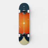 Deep Space Atomic Clock Poster, Orange Version. Skateboard (Vorderseite)
