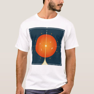 Deep Space Atomic Clock Poster, Orange Version. T-Shirt