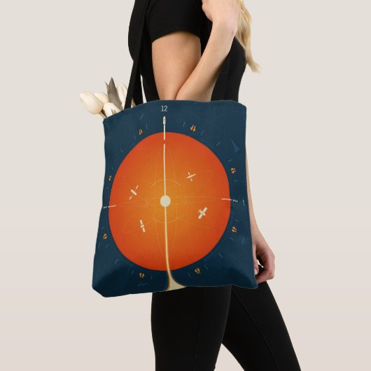 Deep Space Atomic Clock Poster, Orange Version. Tasche (Von Nahem)