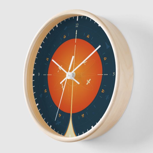 Deep Space Atomic Clock Poster, Orange Version. Uhr (Winkel)