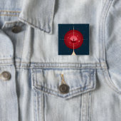 Deep Space Atomic Clock Poster, Red Version. Button (Beispiel)