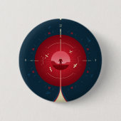 Deep Space Atomic Clock Poster, Red Version. Button (Vorderseite)