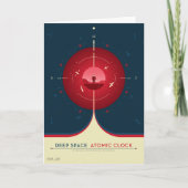 Deep Space Atomic Clock Poster, Red Version. Karte (Vorderseite)