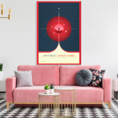 Deep Space Atomic Clock Poster, Red Version. Leinwanddruck (Insitu (Wohnzimmer))