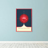 Deep Space Atomic Clock Poster, Red Version. Leinwanddruck (Insitu (Holzboden))
