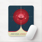 Deep Space Atomic Clock Poster, Red Version. Mousepad (Mit Mouse)