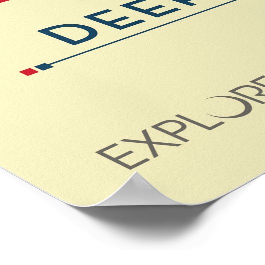 Deep Space Atomic Clock Poster, Red Version. Poster (Ecke)