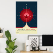 Deep Space Atomic Clock Poster, Red Version. Poster (Heimbüro)