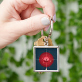 Deep Space Atomic Clock Poster, Red Version. Schlüsselanhänger (Hand)