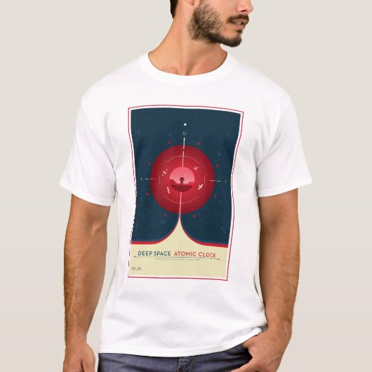 Deep Space Atomic Clock Poster, Red Version. T-Shirt (Vorderseite)