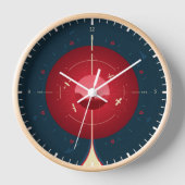 Deep Space Atomic Clock Poster, Red Version. Uhr (Vorderseite)