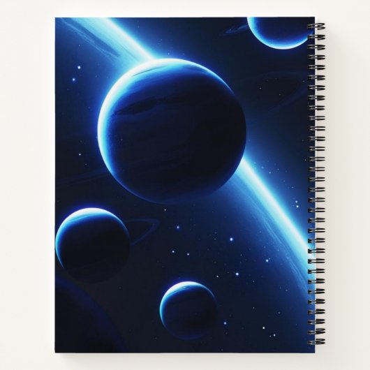 Deep Space Fade - Bold Galaxy Notebook Notizblock (Rückseite)