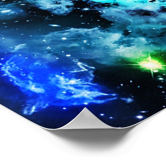 Deep Space Galaxy Poster (Ecke)