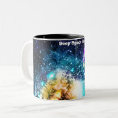 Deep Space Galaxy Zweifarbige Tasse (Vorderseite Links)