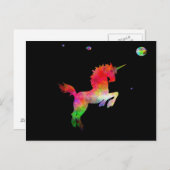 Deep Space Multi-hued Unicorn Postkarte (Vorne/Hinten)