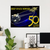 DEEP SPACE NETWORK 50 Jahre Jubiläum Poster (Heimbüro)