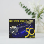 DEEP SPACE NETWORK 50 Jahre Jubiläum Postkarte (Stehend Vorderseite)