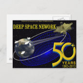 DEEP SPACE NETWORK 50 Jahre Jubiläum Postkarte (Vorne/Hinten)