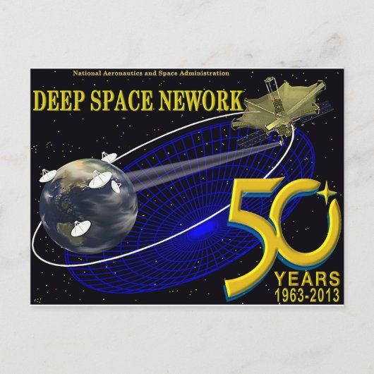DEEP SPACE NETWORK 50 Jahre Jubiläum Postkarte (Vorderseite)