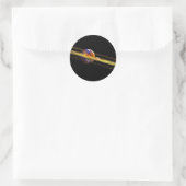 Deep Space Planet und Mond Runder Aufkleber (Tasche)